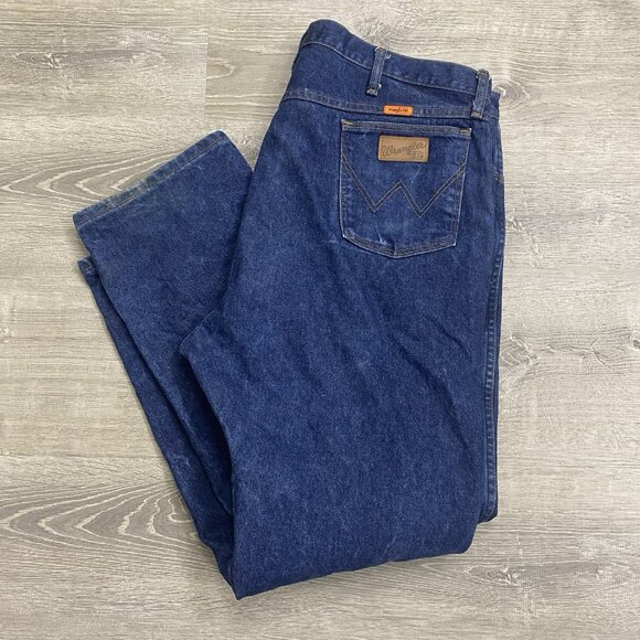 Wrangler Other - Wrangler FR Jeans Mens 44x32 Flame Resistant Blue Denim FR13MWZ Med Wash
